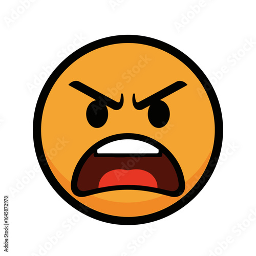 An angry, screaming emoji face with furrowed brows and an open mouth, conveying intense frustration and rage.