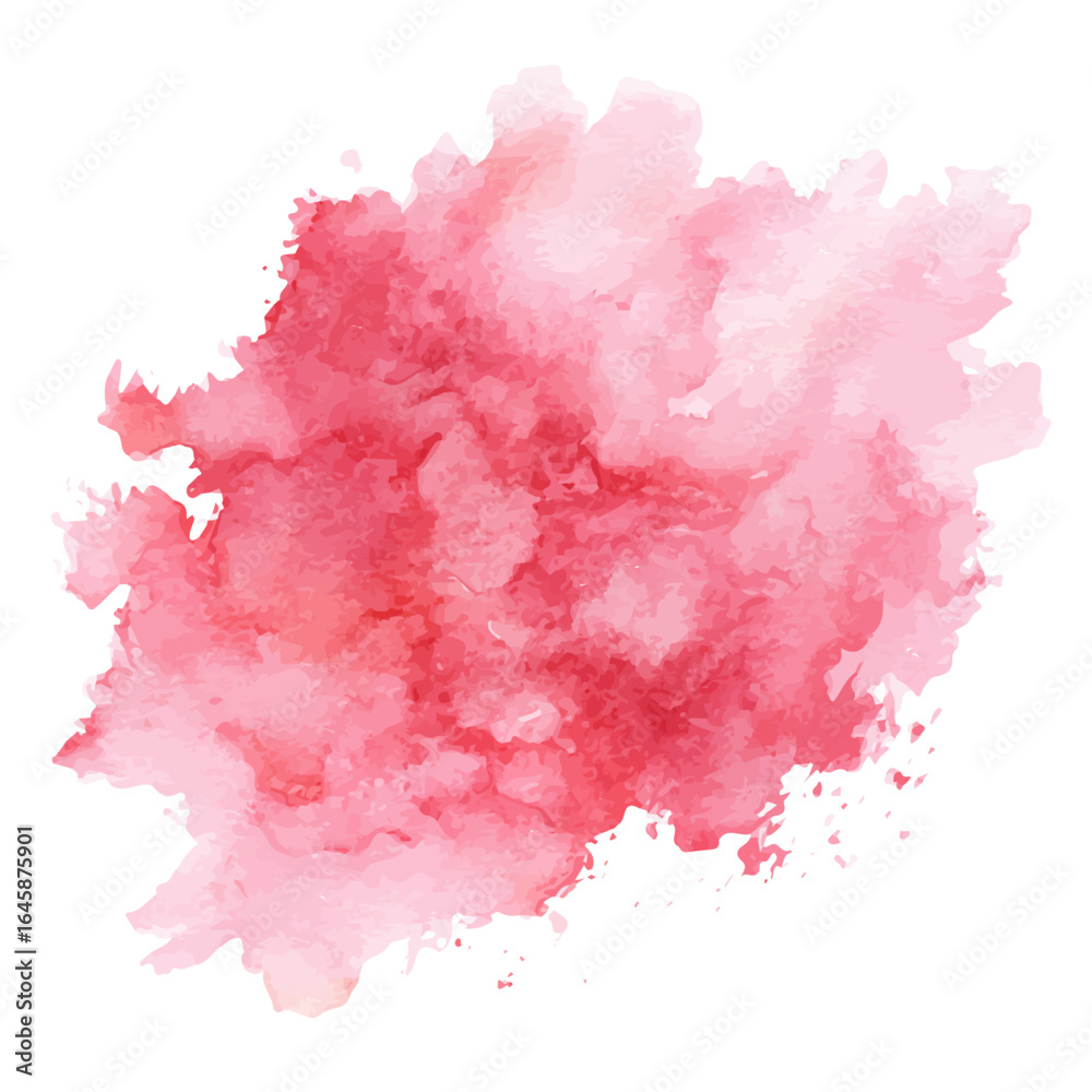 Obraz premium Blush, watercolor painting, vector illustration, isolated on a white background.