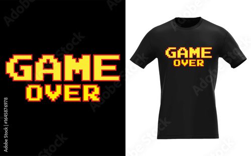 Game Over Vintage Retro Video Games Gaming Gift Arcade