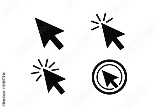 Collection of computer mouse cursors and pointers for digital interaction