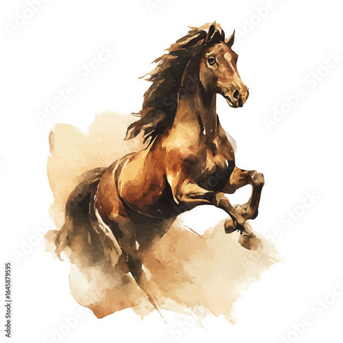 Centaur, watercolor painting, vector illustration, isolated on a white background.