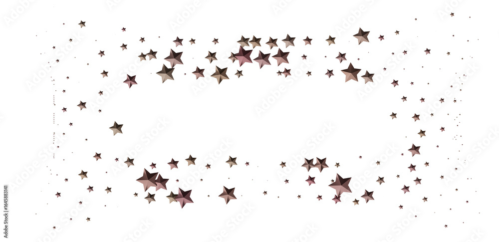 Obraz premium Elegant rose gold stars on white. Perfect for festive designs, cards, and backgrounds.