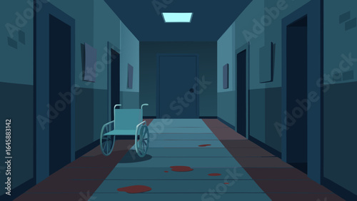 Luxury contemporary interior of an office with a man walking down the corridor
