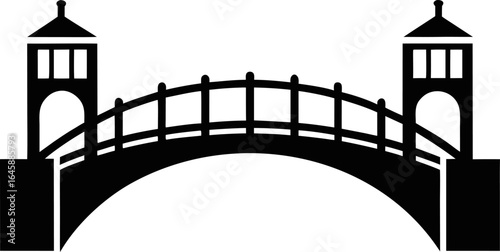 Rainbow Bridge from Norse Mythology Silhouette