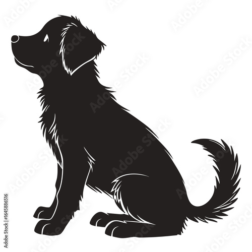black dog silhouette