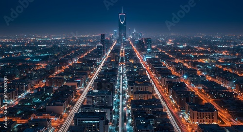 night city traffic in saudi riyadh