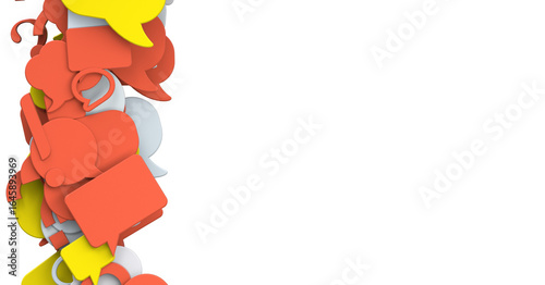 flying email icon and web f...