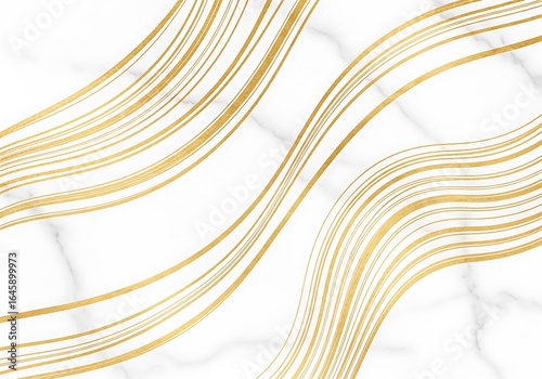 Elegant marbled background with dynamic golden wave pattern imparting luxurious feel