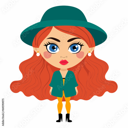 boho-chic fall vibes with fedora, fringed poncho, and booties – vibrant autumn vector perfect for festival graphics, fashion blogs, and seasonal promotions