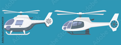 Premium vector helicopter design. Modern, stylish, and detailed illustration of aircraft. Military, civil, rescue helicopters. Professional modern airplane helicopter vector.