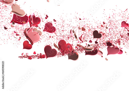 hearts on a pink background...