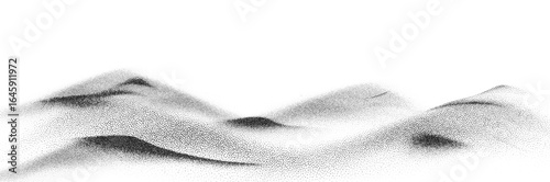 Halftone stipple mountain with brutalist retro photocopy noise, grunge punk Y2K collage style, vintage vector illustration with mound.