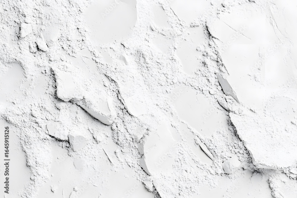 Obraz premium White background, sandy texture, top view, close-up, monochrome, soft lighting,