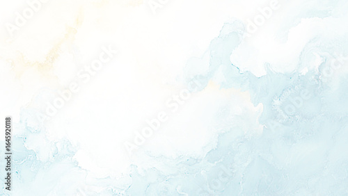 Abstract blue watercolor blot painted background. Isolated.