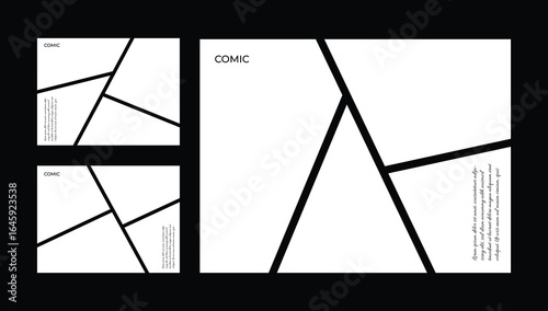 Photo or picture collage in comic layout system