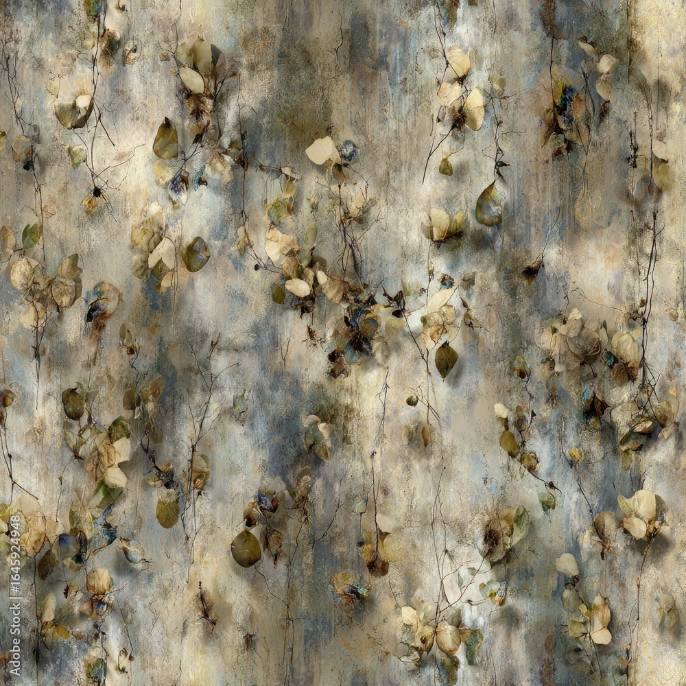 Abstract floral pattern on a textured background Abstract floral pattern on a textured background