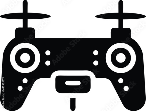 drone controller silhouette vector art illustration