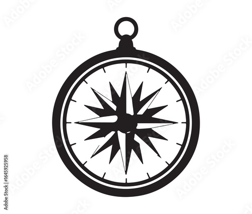 Free Download Compass silhouette icon. - GFXLoad