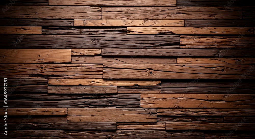 Fototapeta premium Rustic wooden planks with a textured, weathered surface