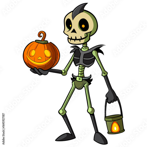 halloween pumpkin with witch hat