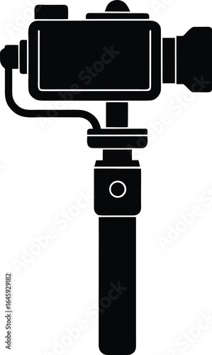 Mobile gimbal silhouette vector art Illustration