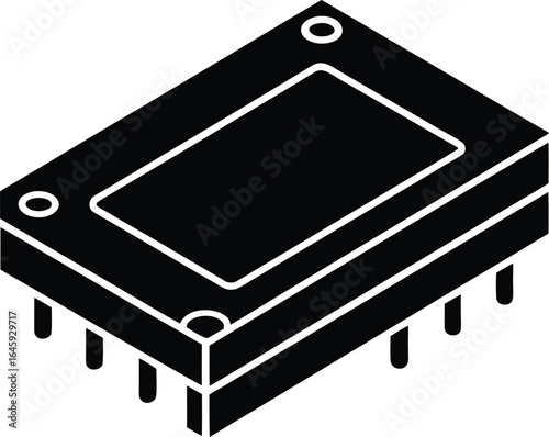 PCB holder silhouette vector art Illustration