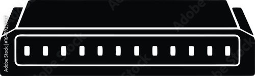 Patch panel silhouette vector art Illustration