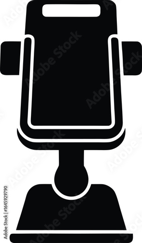 Phone holder tripod stand silhouette vector art Illustration