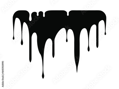 Icicles vector silhouette line art