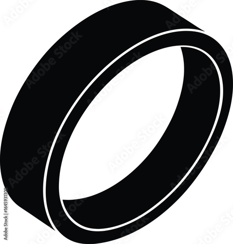 Smart ring silhouette vector art Illustration