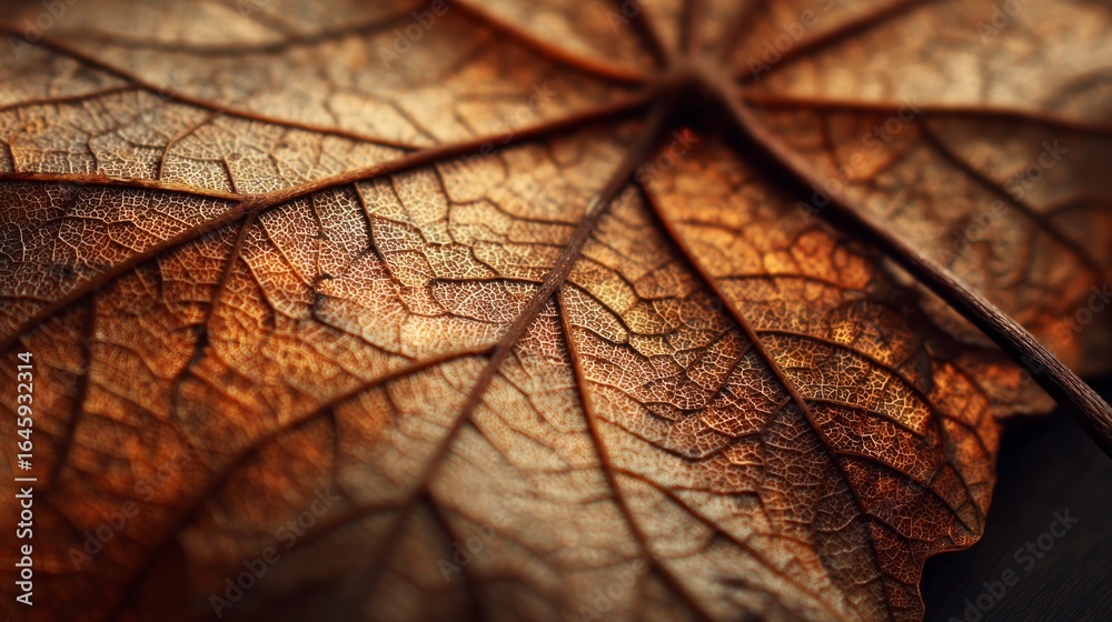 Obraz premium Dried leaf macro detail