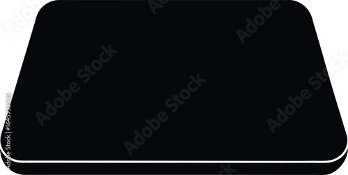 Trackpad silhouette vector art illustration and minimal black and white design