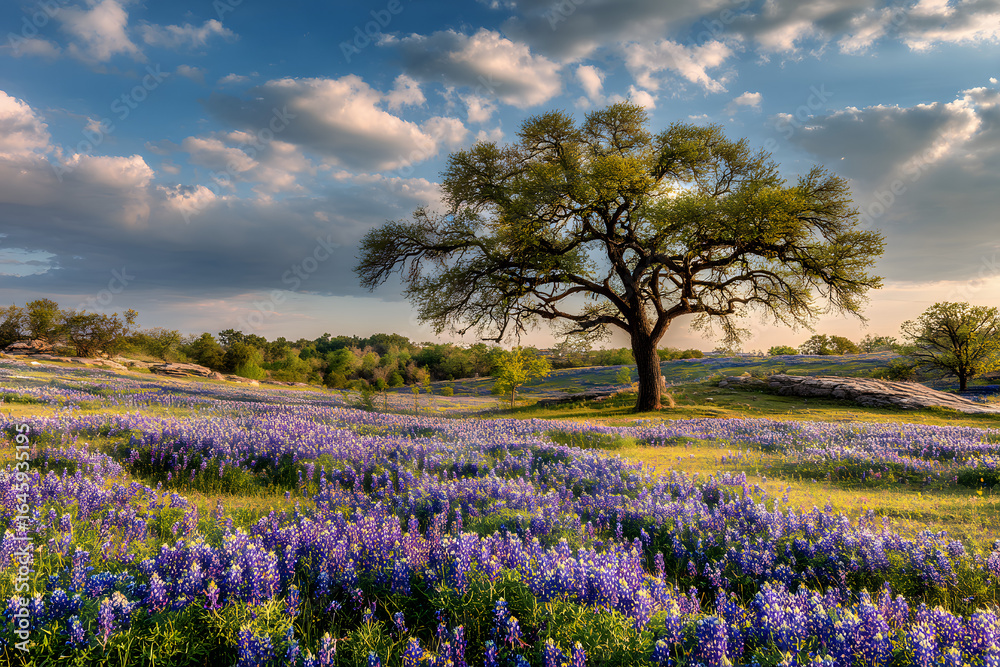 custom made wallpaper toronto digitalBluebonnets blossom under the painted Texas sky in Marble Falls, TX