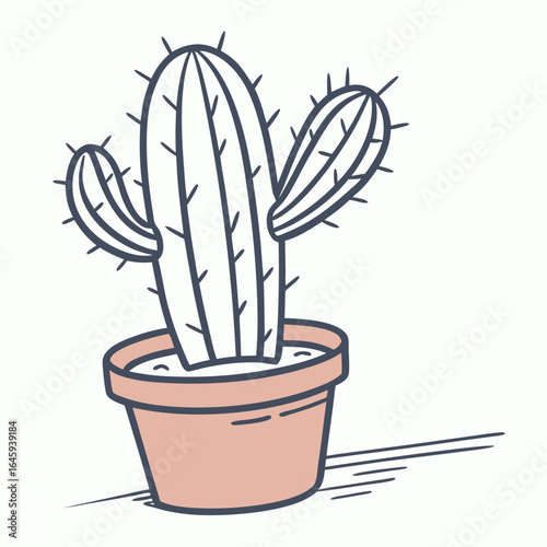 cactus in flowerpot
