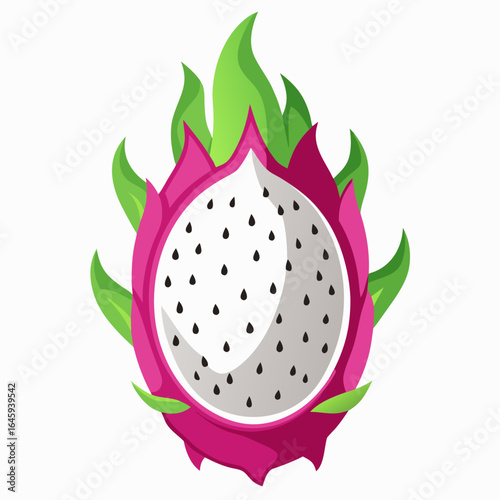 dragon fruit on a white background