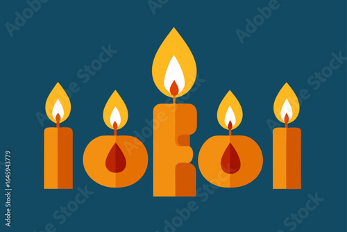 birthday candles vector illustration