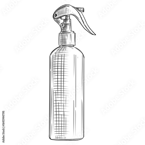 Hand drawn vector illustration of trigger spray bottle