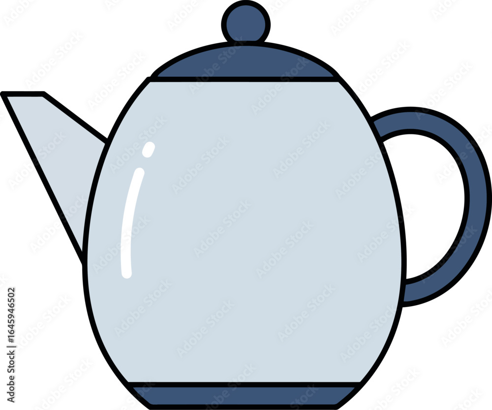 Obraz premium Modern teapot icon minimalist kitchenware
