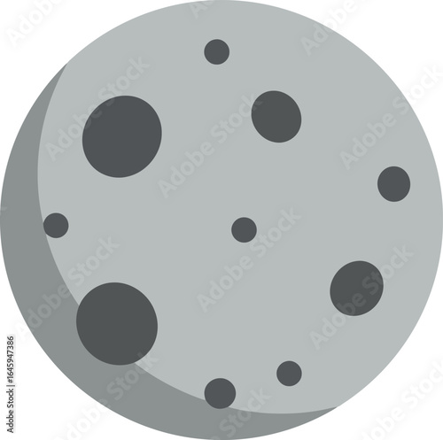 Minimalist moon icon space exploration celestial body