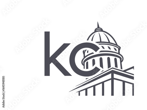 Profile of a man in a baseball cap, featuring the initials "KC" and decorative foliage.