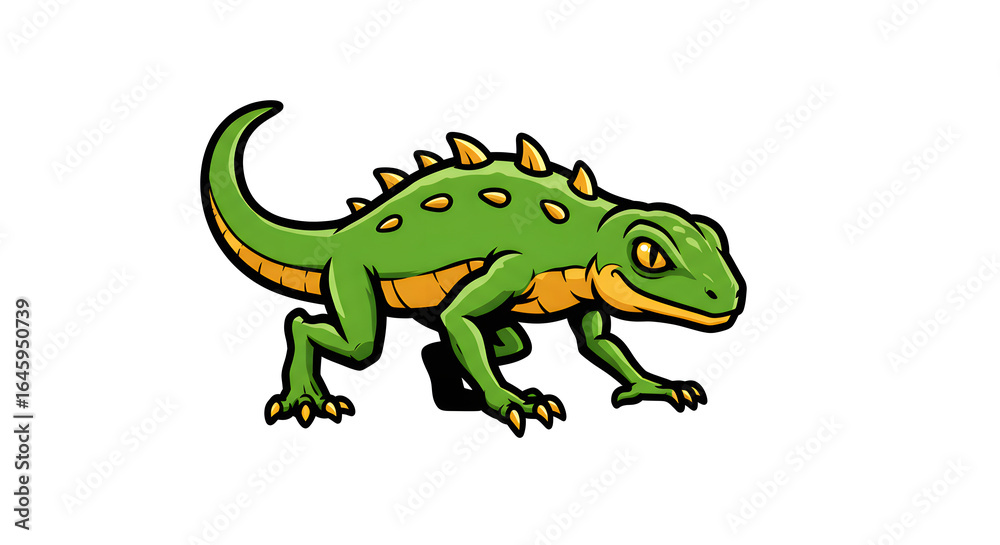 Fototapeta premium Fearsome 3D Vector Crocodile Emoji A Realistic Animal Illustration
