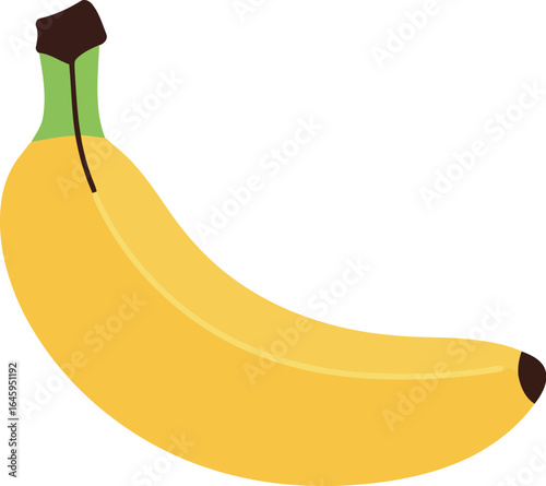 Vibrant yellow banana healthy fruit isolated