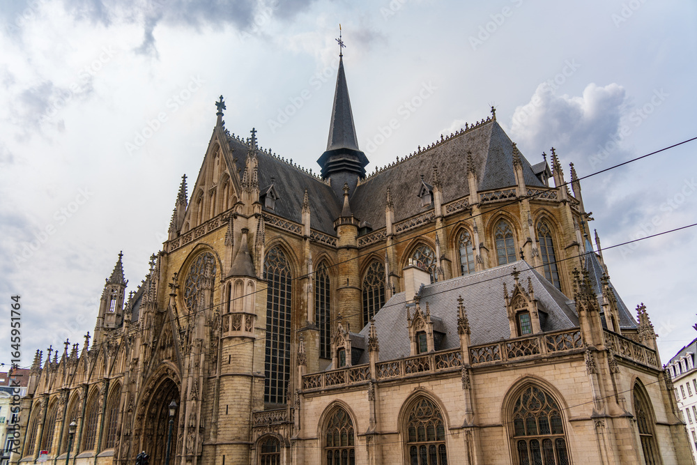 Fototapeta premium Church of Our Lady of Victories at the Sablon in Brussels, Belgium