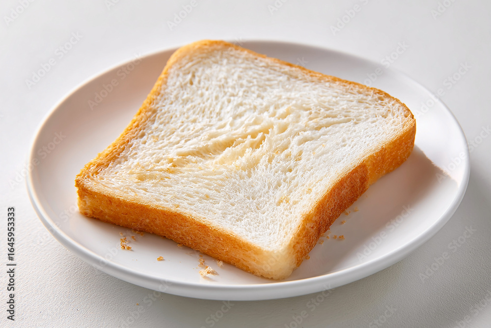 slice of bread on a plate slice of bread on a plate