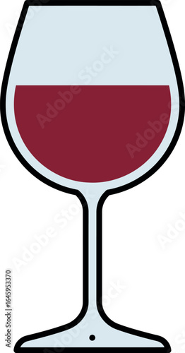 Red wine glass icon