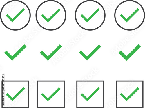 Check mark logo vector or icon. T approvement or cheklist design
