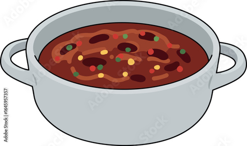 Hearty bowl of chili