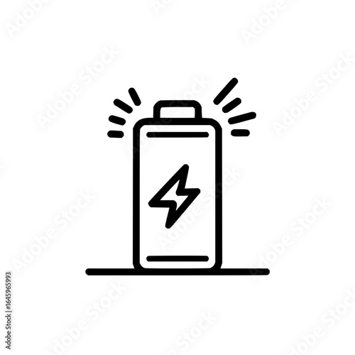 Battery energy power charge icon vector illustration charging electric full cell technology symbol sign design 100