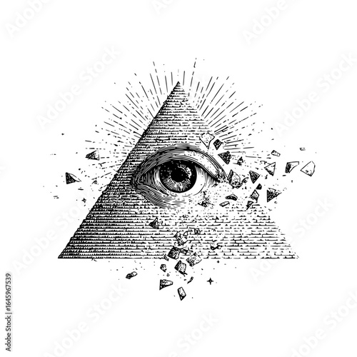 Eye of providence pyramid all seeing eye freemasonry symbolism illuminati esoteric conspiracy secret society art