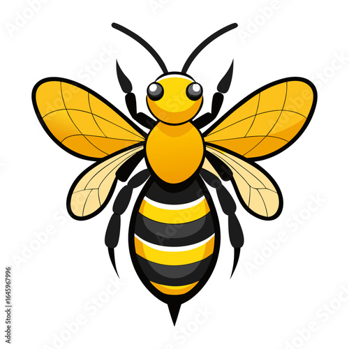 Sleek Bee Vector Design White Background